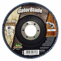 Gator 4-1/2 in. D X 7/8 in. Zirconia Aluminum Oxide Flap Disc 60 Grit 1 pk