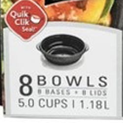 Rubbermaid Take Alongs 5 cups Black Food Container and Lid 8 pk