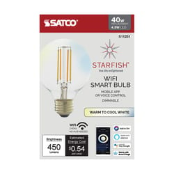 Satco Starfish G25 E26 (Medium) Filament LED Bulb Tunable White 40 Watt Equivalence 1 pk