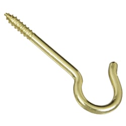 National Hardware Gold Solid Brass 2-9/16 in. L Ceiling Hook 20 lb 3 pk