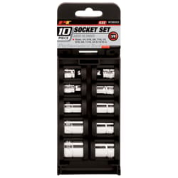 Performance Tool 3/8 in. drive SAE Socket Set 10 pc