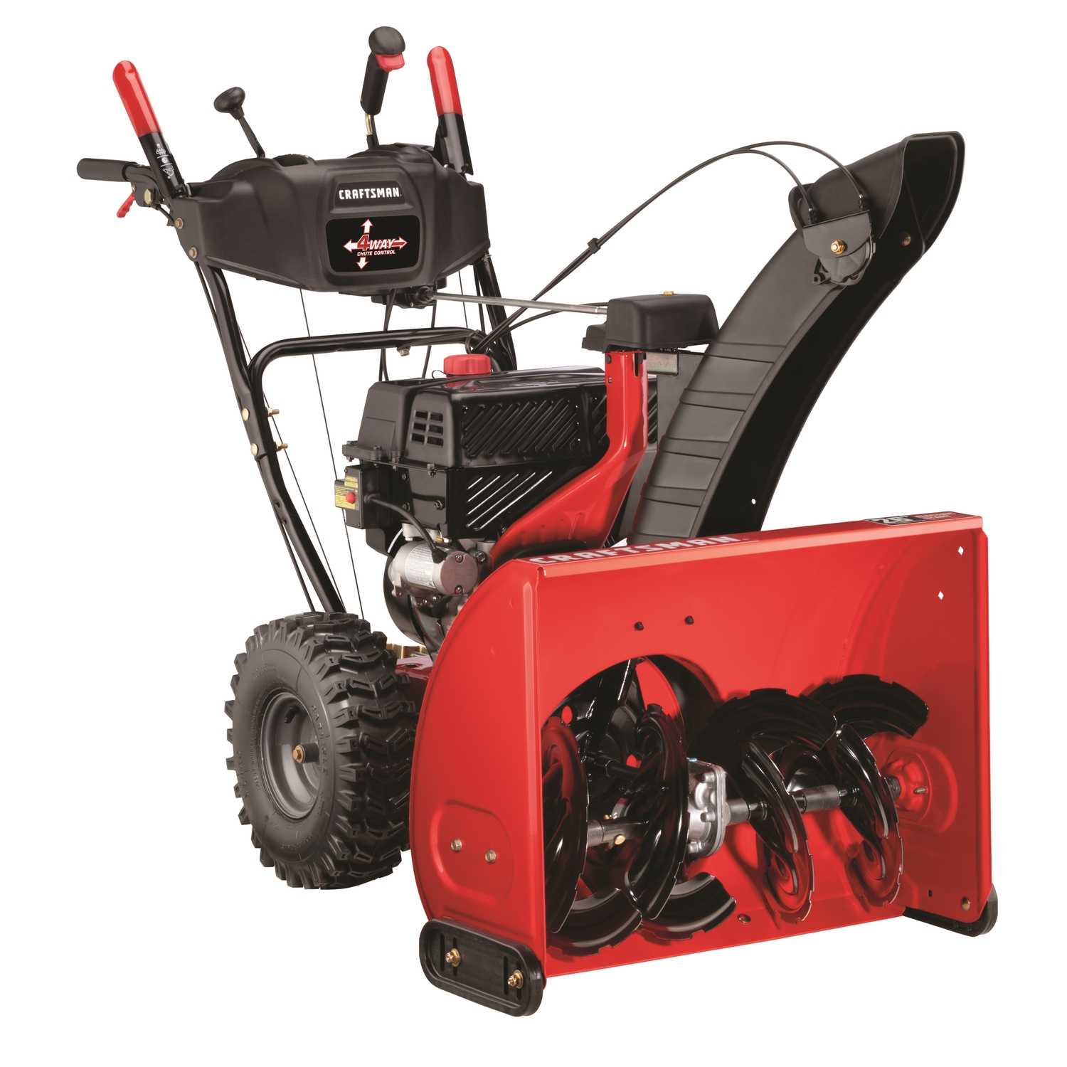 Craftsman Quiet 26 In W 208 Cc Two Stage Electric Start Gas Snow