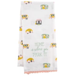 Karma Reese White Cotton Camper Tea Towel 1 pk