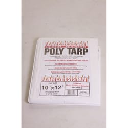 King Tarpaulin 10 ft. W X 12 ft. L Poly Tarp White