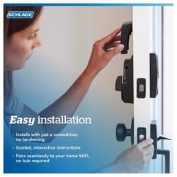 Schlage Encode Plus Satin Nickel Metal WiFi Deadbolt with Century Trim