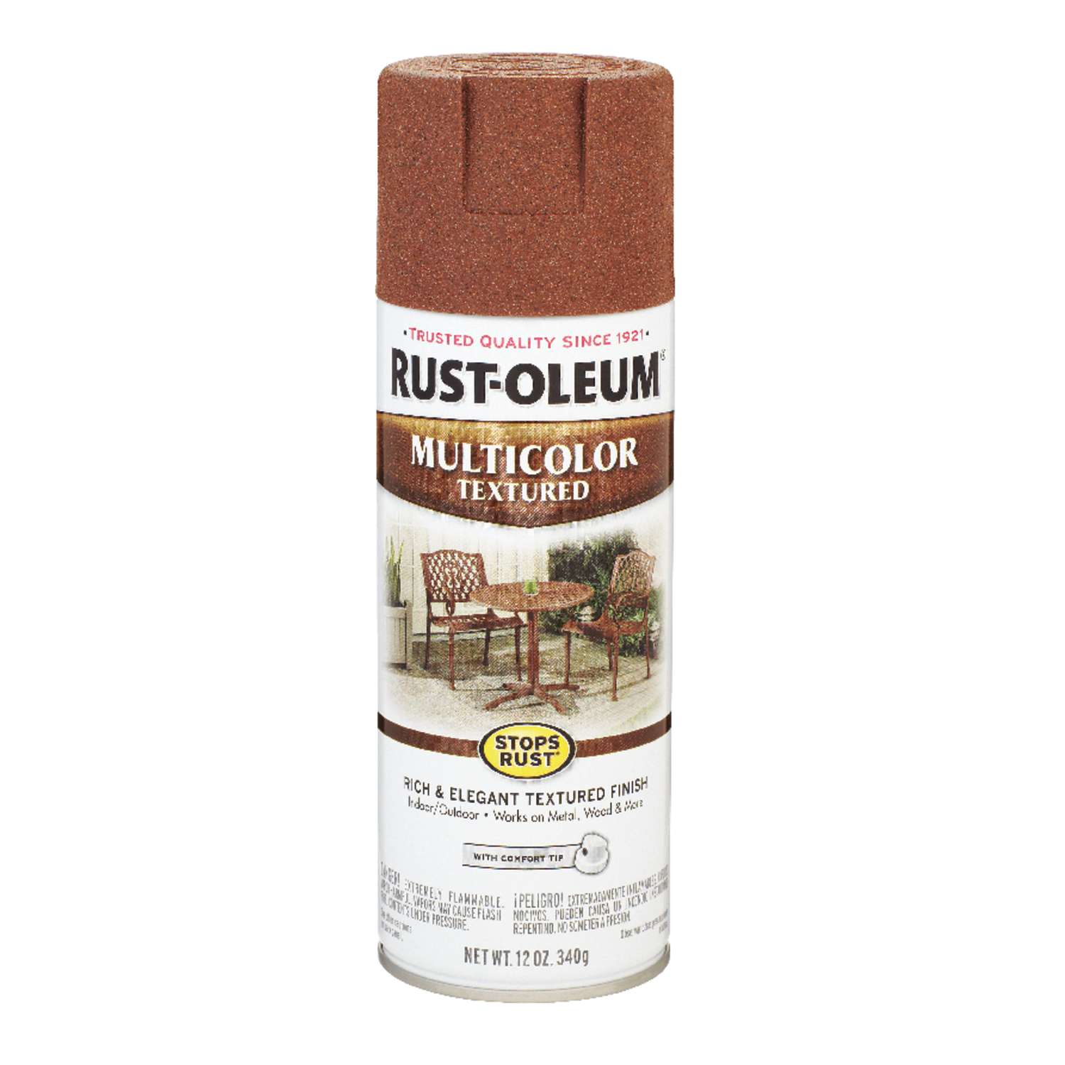 RustOleum Stops Rust MultiColor Textured Rustic Umber Spray Paint 12