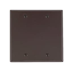 Leviton Brown 2 gang Thermoset Plastic Blank Wall Plate 1 pk