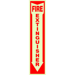 HILLMAN English White Fire Extinguisher Sign 18 in. H X 4 in. W