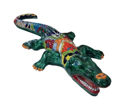 Avera Products Talavera Ceramic Assorted 4 in. Alligator Statue