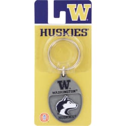 HILLMAN NCAA Tempered Steel Gray Split Ring Keychain