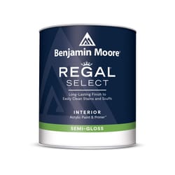Benjamin Moore Regal Select Semi-Gloss White Paint and Primer Interior 1 qt