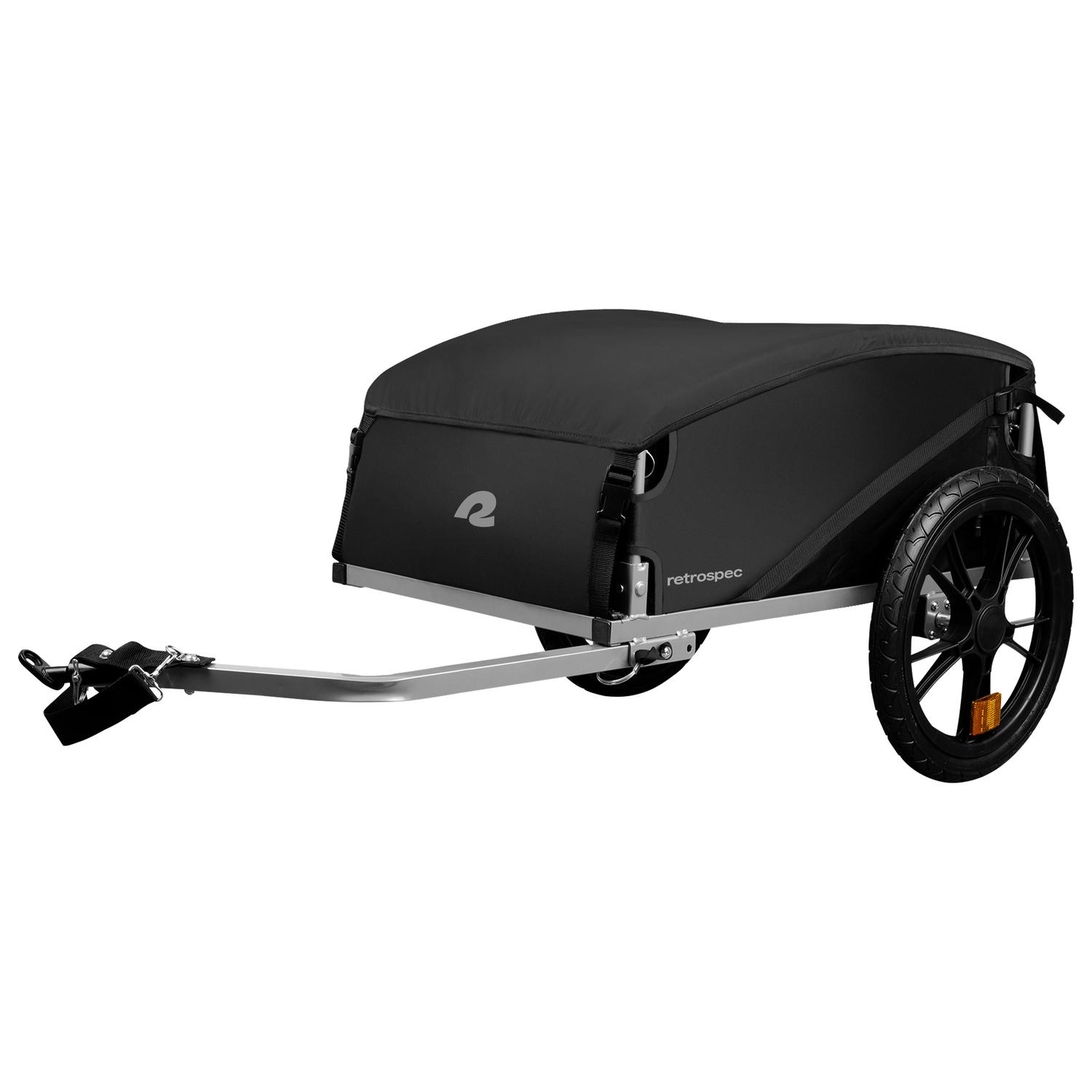 Retrospec Rover Hauler Fabric/Steel Cargo Trailer 80 lb Black Sansujyuku sansujyuku.com