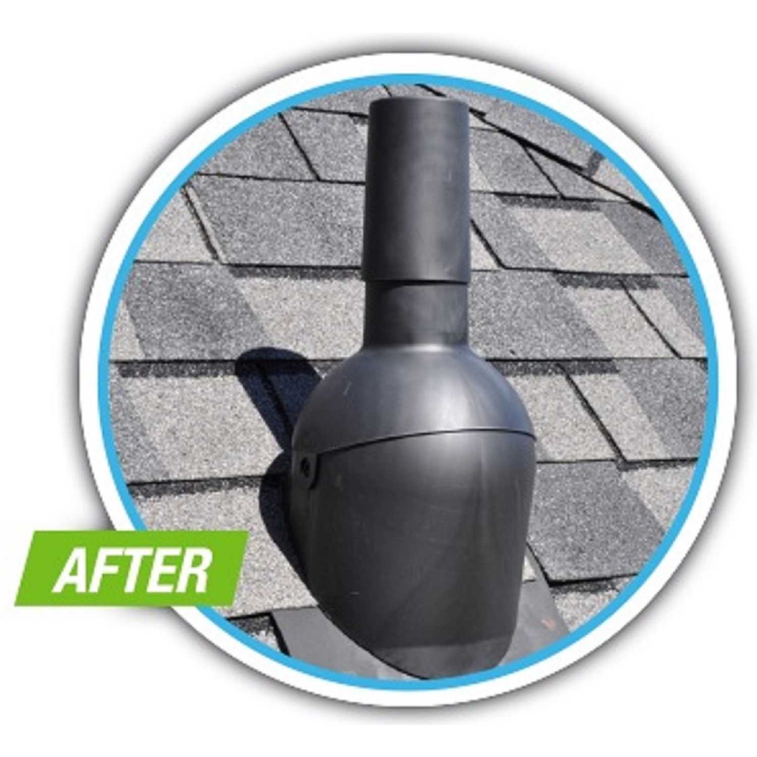 PermaBoot 71/4 in. W x 8 in. L Plastic Roof Flashing Black Ace Hardware