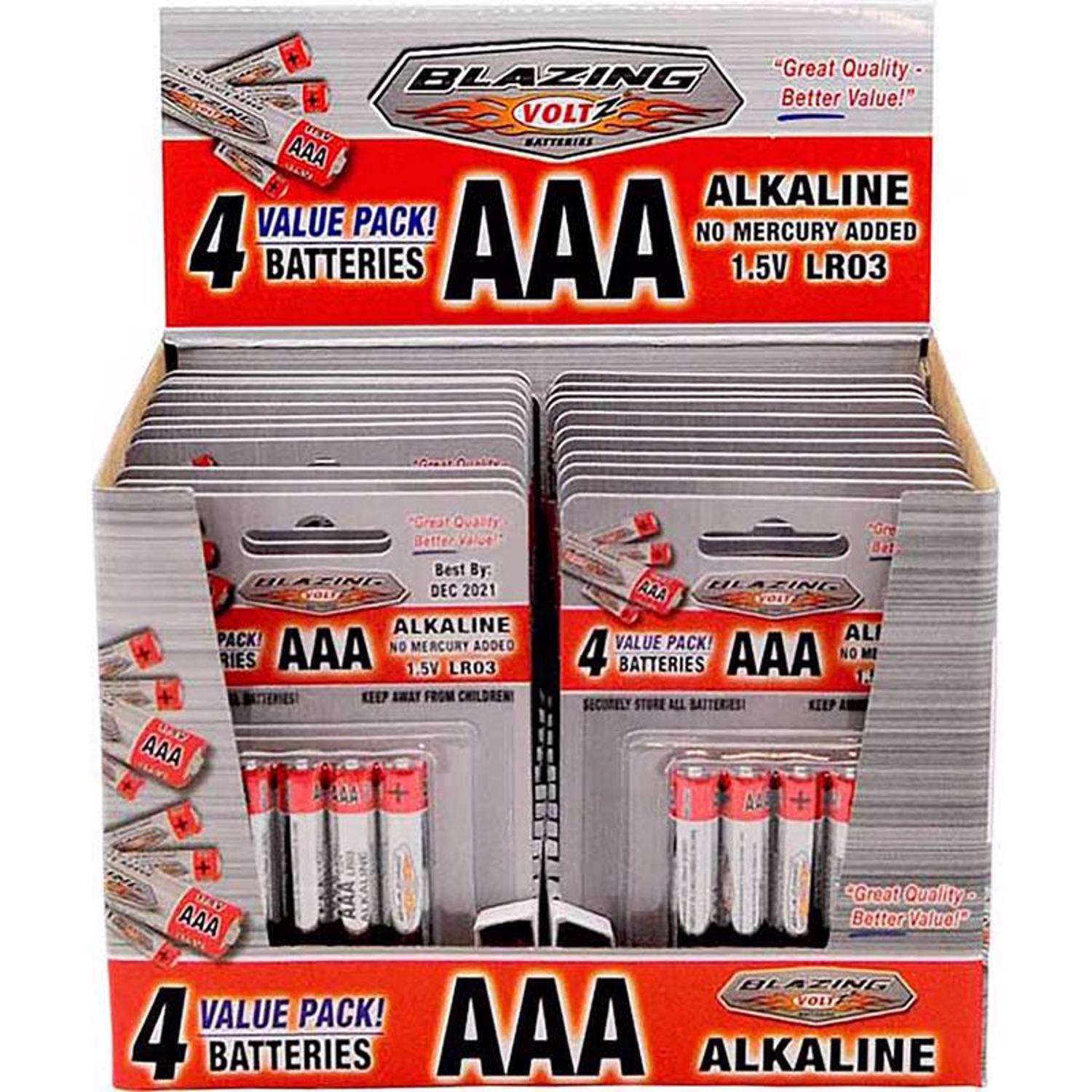 Blazing Voltz AAA Alkaline Batteries 4 pk Carded - Ace Hardware