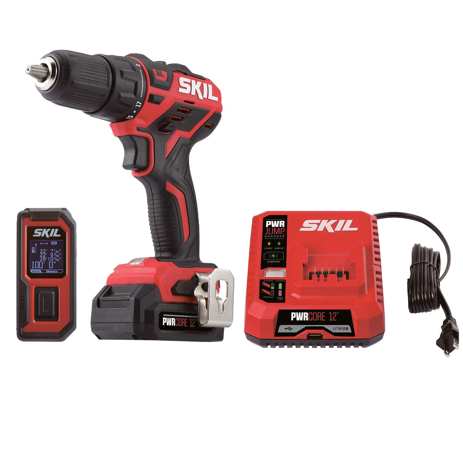 Skil Pwrcore 12 Cordless Brushless 2 Tool Drill Driver And Laser Measure Kit 12 Volt Ace Hardware 2140