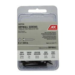 Ace No. 6 wire X 1-5/8 in. L Phillips Drywall Screws 75 pk