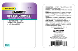 Jandorf 1-3/4 in. D Rubber Grommet 2 pk