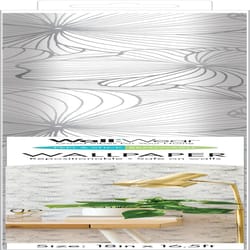 WallWear 55 in. H X 198 in. L Silver Vinyl Wallpaper