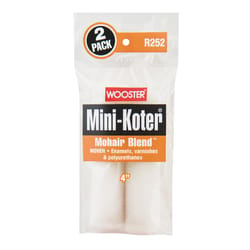 Wooster Mini-Koter Mohair Blend 4 in. W X 1/4 in. Mini Paint Roller Cover 2 pk