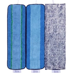 Zwipes 18 in. Green Microfiber Scrubbing Wet Mop Pad Refills (3-pack)