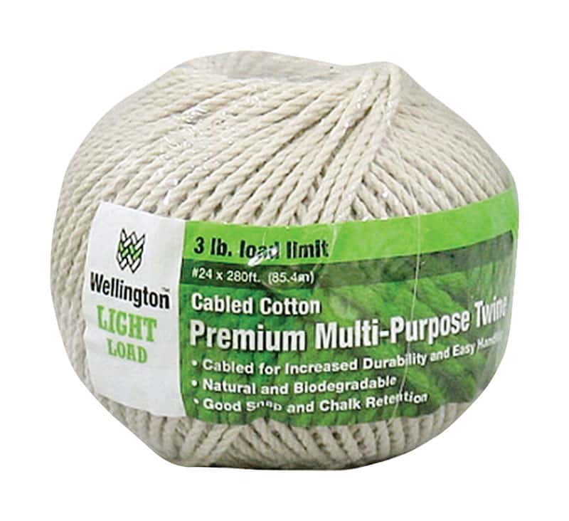 Wellington 280 ft. L White Twisted Cotton Twine Ace Hardware