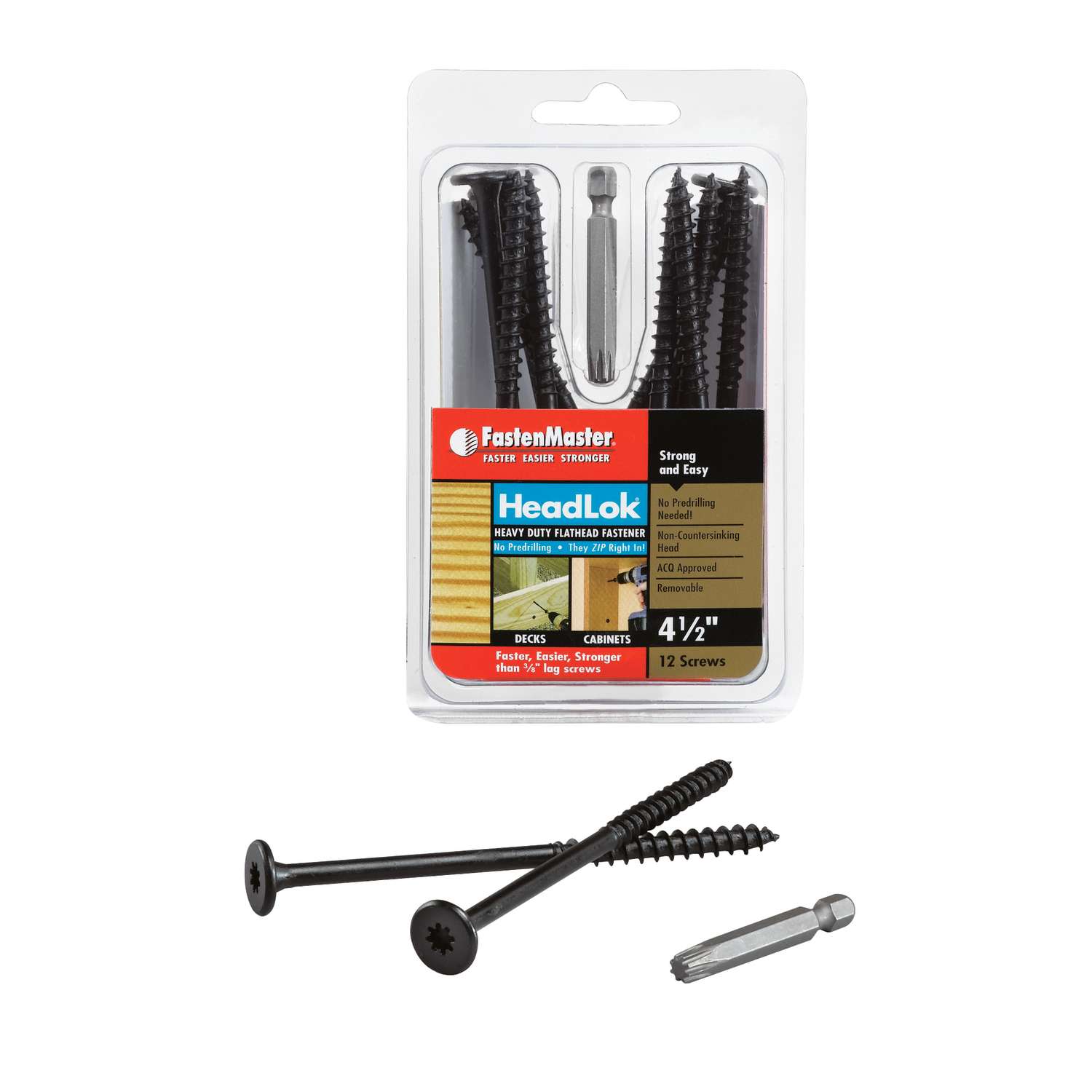 FastenMaster HeadLok No. 10 S X 4.5 in. L Star Epoxy Wood Screws 12 pk