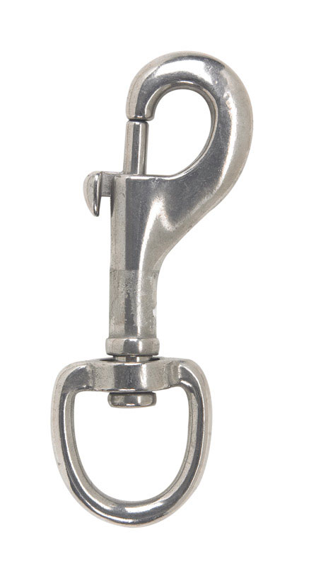 Campbell 3/4 in. D X 3-3/32 in. L Polished Stainless Steel Round Swivel Eye  Bolt Snap 180 lb - Ace Hardware