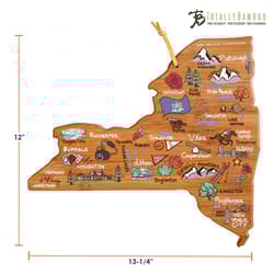 Totally Bamboo Fish Kiss 13 in. L X 12 in. W X 1 in. Bamboo New York Serving & Cutting Board