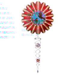 Spinfinity Designs Multi-color Stainless Steel 6.5 in. Animated Cardinals Mini Set Outdoor Spinner