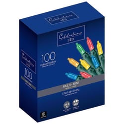 Celebrations Blue LED Mini Multicolored 100 ct String Christmas Lights 24.5 ft.