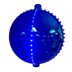 Celebrations Platinum LED Blue Lighted Ornament 6 in. Hanging Decor