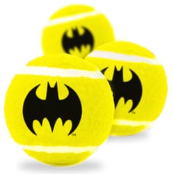 Buckle-Down DC Comics Multicolored Nylon/Rubber Batman Bat Icon Squeaky Tennis Ball 3 pk