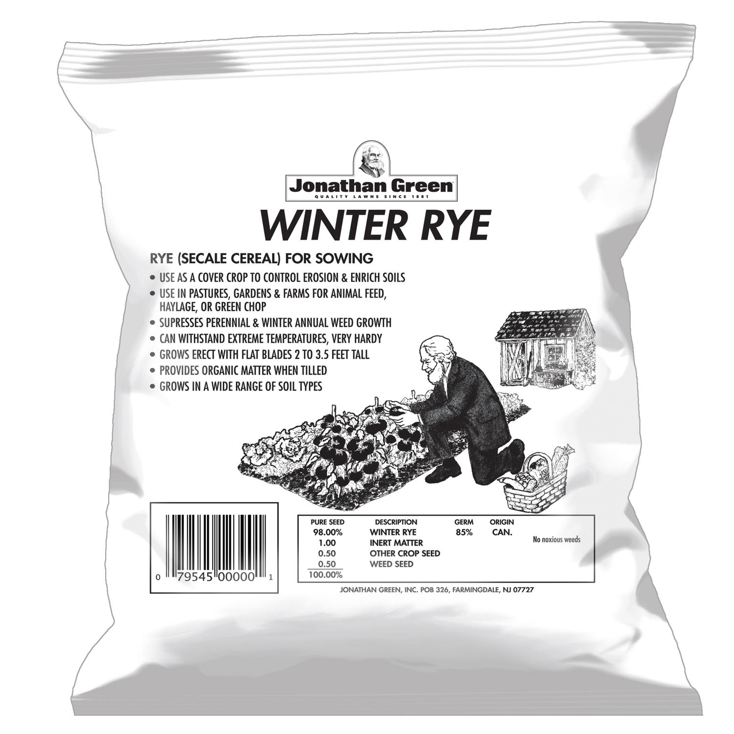 Jonathan Green Winter Rye Annual Ryegrass Full Sun Grass Seed 56 lb
