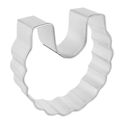 R&M International Corp International Corp 3 in. W X 3 in. L Baby Bib Cookie Cutter Silver 1 pc