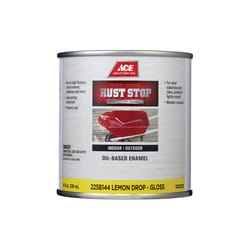 Ace Rust Stop Indoor / Outdoor Gloss Lemon Drop Oil-Based Enamel Rust Preventative Paint 1/2 pt