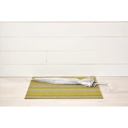 Chilewich 18 in. W X 28 in. L Yellow Stripe PVC Vinyl Door Mat