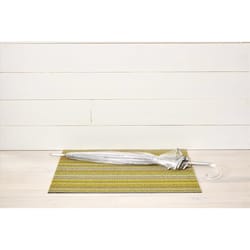 Chilewich 18 in. W X 28 in. L Yellow Stripe PVC Vinyl Door Mat