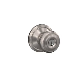 Schlage Georgian Satin Nickel Entry Lockset 1-3/4 in.