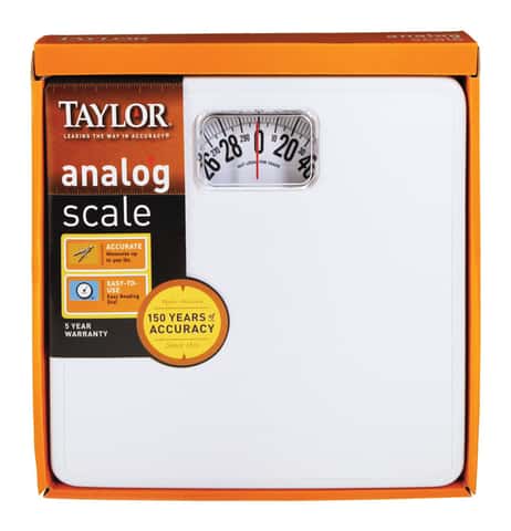 Taylor 300 lb Analog Bathroom Scale White Mfr# 20005014T - Ace Hardware