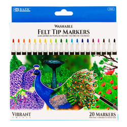 Bazic Products Assorted Felt Tip Markers 20 pk