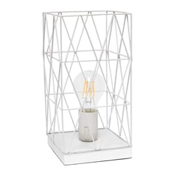 Simple Designs 10.25 in. White Table Lamp