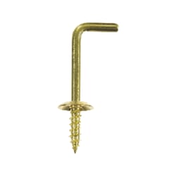 Ace Small Polished Brass Green Brass 1.5 in. L Shoulder Hook 8 lb 4 pk