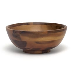 Lipper International Natural Rubberwood Footed Flared Bowl 7 in. D 1 pc