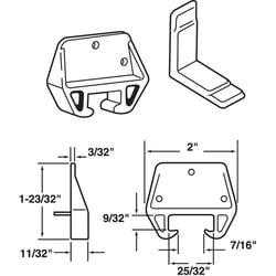 Prime-Line Plastic Drawer Track Guide Kit 2 pk