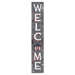 My Word! Multicolored Wood 46.5 in. H Welcome Patriotic Porch Sign