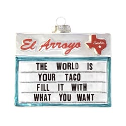 El Arroyo Multi-Colored The World Is Your Taco Fill It With What You Want Ornament