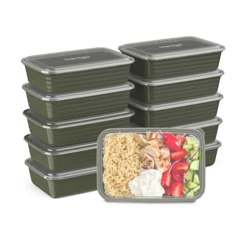 Bentgo 8pc Glass Leak-Proof Food Storage Container Set Coastal