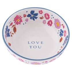Karma 1.25 in. H X 3.25 in. L Multicolored Ceramic Ring Bowl