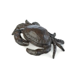 Summerfield Terrace Brown Iron 2.25 in. H X 6.25 in. L X 4.4 in. W Hide-A-Key Crab Outdoor Decoratio