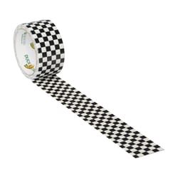 Duck 1.88 in. W X 10 yd L Black/White Checker Duct Tape